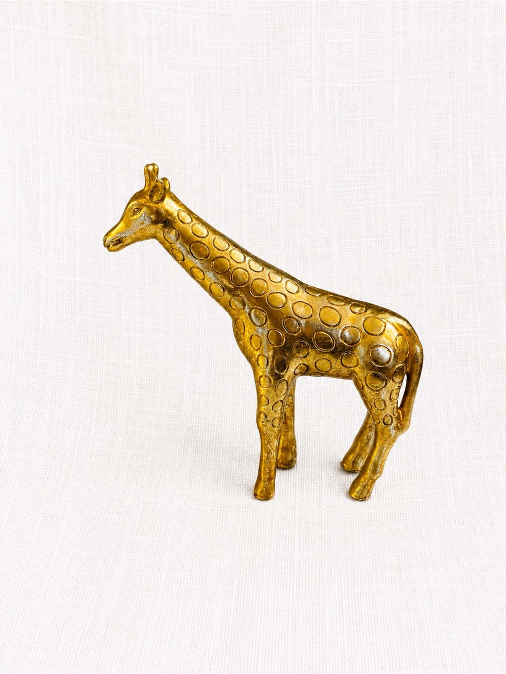10” Gold Giraffe Figurine | Modern Safari Home Decor Statue